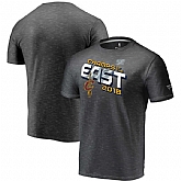 Cleveland Cavaliers Fanatics Branded 2018 Eastern Conference Champions Locker Room T-Shirt Heather Charcoal,baseball caps,new era cap wholesale,wholesale hats